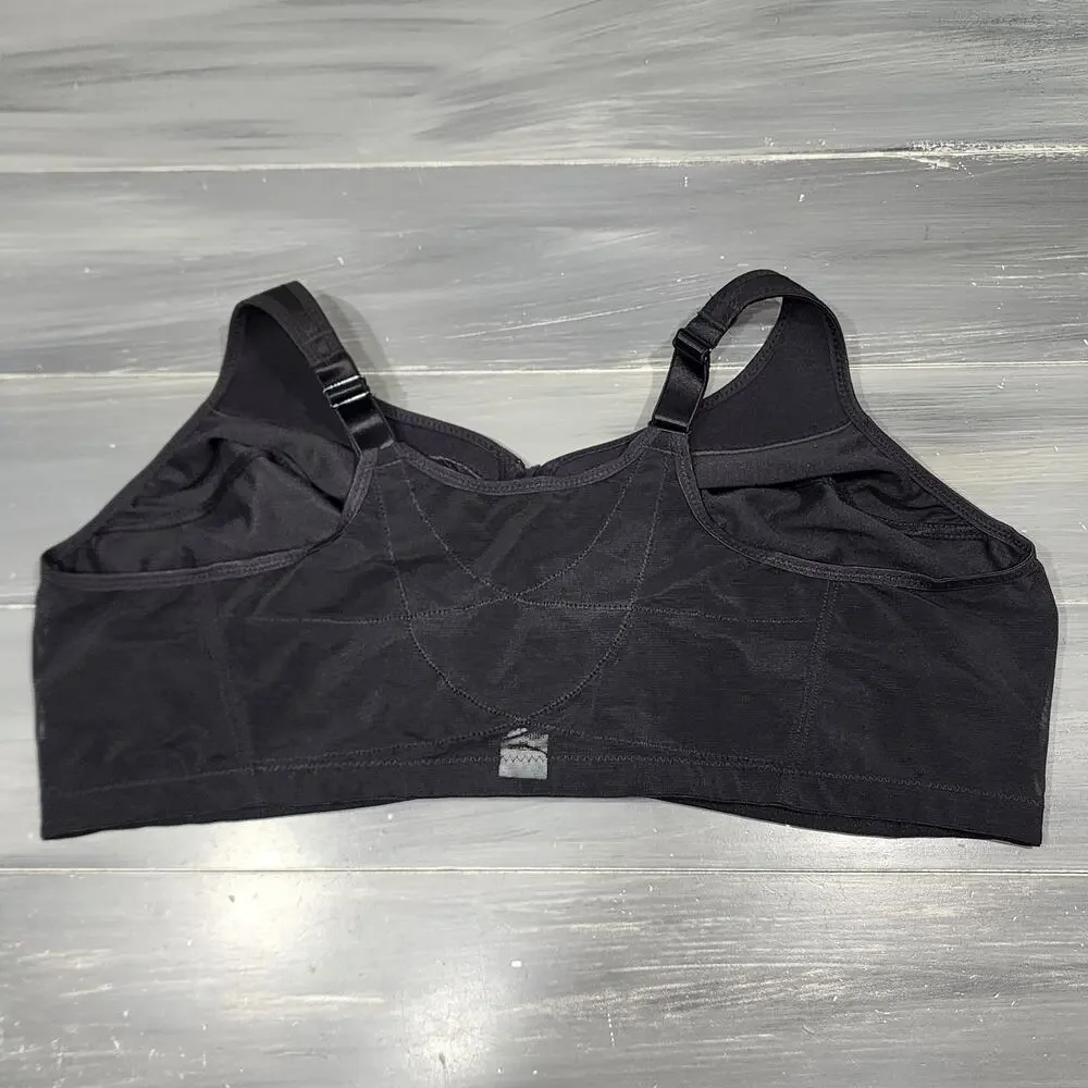 Glamorise Bra 1265 Magic‎ Lift Front Close Back Support Bra 50F Black - Picture 2 of 9